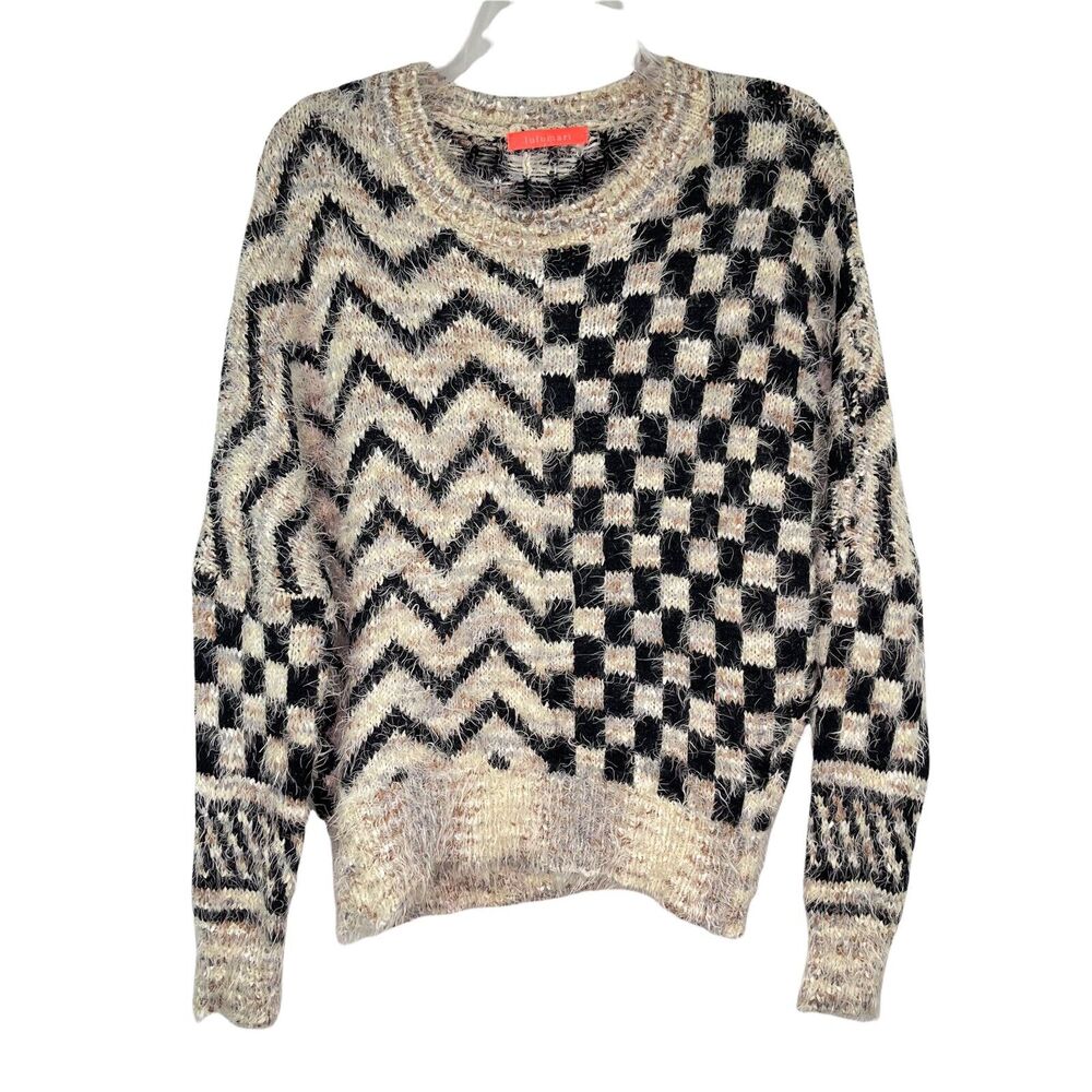 Lulumari Fuzzy Geometric Pattern Sweater Women's (see listing for measurements)